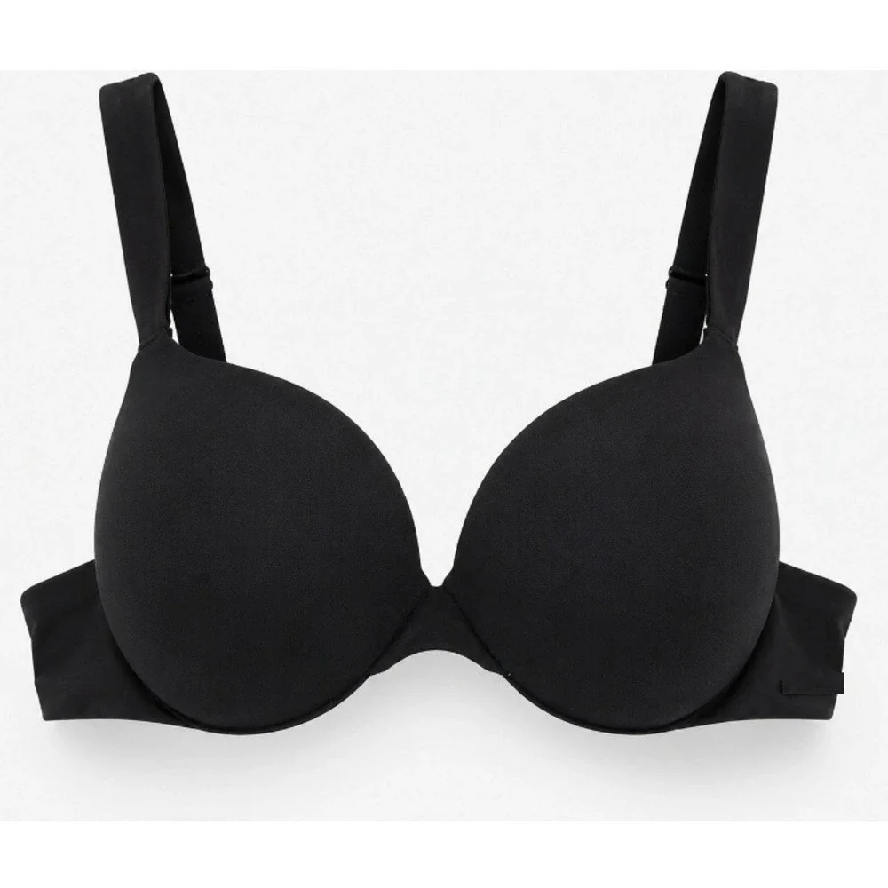 SKIMS Women's Onyx Signature Swim Ultimate Push Up Bikini Top Size 10 NWT